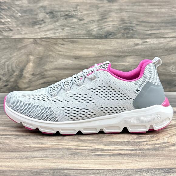 NIB Rieker R-Evolution Shelby 03 Sneakers Trainer 8 39 Gray Pink - Picture 7 of 12